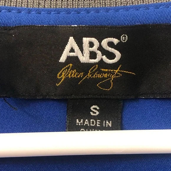 ABS sporty jersey style blue sleeveless dress Sz S - Picture 4 of 6